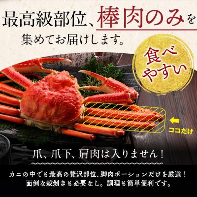 ふるさと納税 紋別市 【厳選部位のみ】本ズワイガニしゃぶしゃぶ【大】(たっぷり1kg)| 生食可 お刺身 極太 ポーション |  | 01