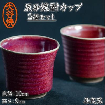 ふるさと納税 鳴門市 大谷焼 辰砂焼酎カップ ペア