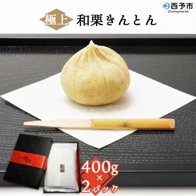 ふるさと納税 西予市 &lt;道の駅きなはい屋 極上和栗きんとん 800g&gt; マロン ペースト お茶菓子 城川 特産