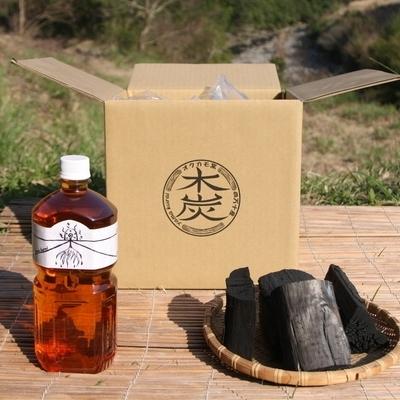 ふるさと納税 四万十市 四万十市産 山の恵みセット[黒炭雑3kg&amp;木酢液1リットル]R5-204
