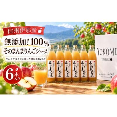 ふるさと納税 伊那市 与古美の「そのまんま」りんごジュース6本セット | 