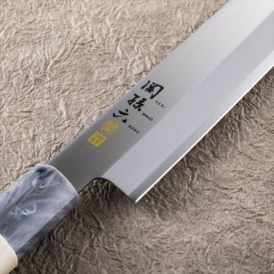 ふるさと納税 関市 ＜ステンレス和包丁 (片刃)＞ ◇貝印 関孫六 銀寿ST 和包丁 刺身 210mm_1
