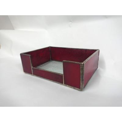 ふるさと納税 飯能市 ステンドグラスのメモ帳入れ