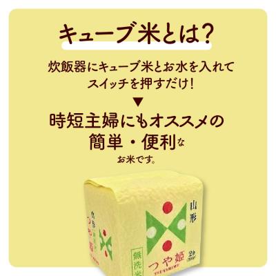 ふるさと納税 上山市 令和7年産 無洗米つや姫キューブ2合×20個　0059-2509_1