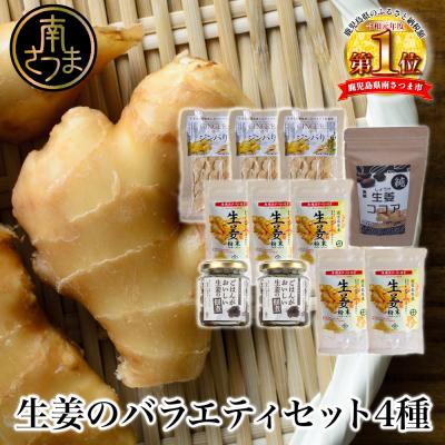 ふるさと納税 南さつま市 [健康習慣]生姜のバラエティセット 4種