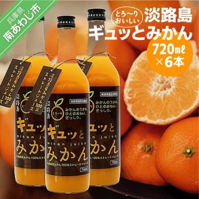 ふるさと納税 南あわじ市 淡路島ギュッとみかん 720ml(6本入り)