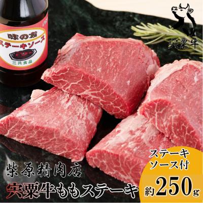 ふるさと納税 宍粟市 宍粟牛ももステーキ(250g)とステーキソースのセット F1