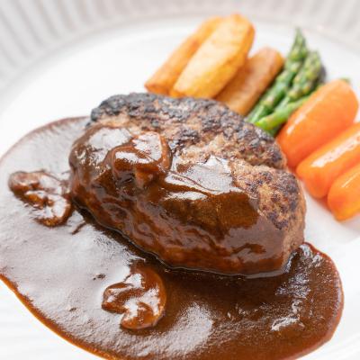 ふるさと納税 宍粟市 但馬牛ハンバーグ4個セット(デミグラスソース付き)J18