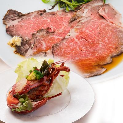 ふるさと納税 宍粟市 炭火焼ローストビーフとオマール海老J25