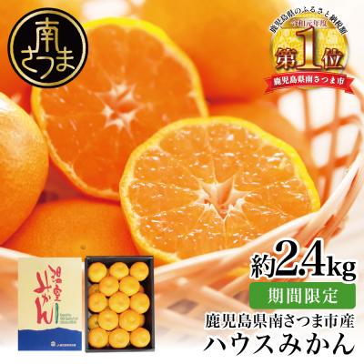 ふるさと納税 南さつま市 [先行受付:7〜8月発送]ハウスみかん 約2.4kg(化粧箱入り) 柑橘 フルーツ 果物