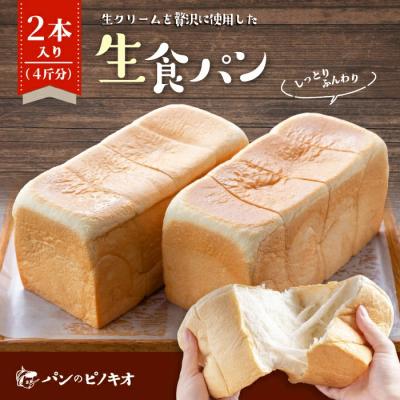 ふるさと納税 四万十市 パンのピノキオ特製 ふんわり生食パン2本入り