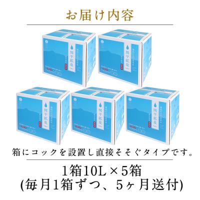 ふるさと納税 霧島市 \u003c定期便・全5回\u003e関平鉱泉水10L×1箱ずつ　5回お届け【関平鉱泉所】　B-025_2
