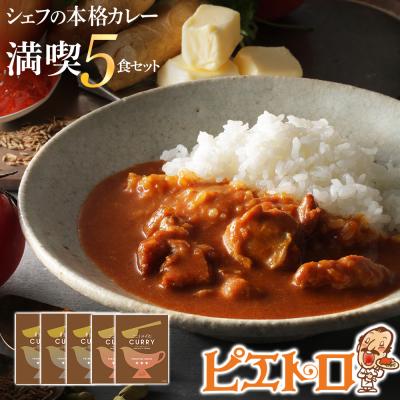 ふるさと納税 古賀市 ピエトロシェフの本格カレー満喫セット(5食セット)
