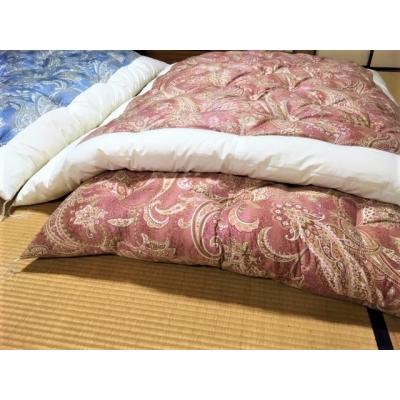 ふるさと納税 南あわじ市 [浅井ふとん店][抗菌・防ダニ]素朴なコットン掛・敷布団セット/シングル・ピンク