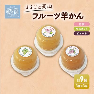 ふるさと納税 赤磐市 まるごと 岡山 フルーツ 羊羹 3 ケース [NO5765-0368]