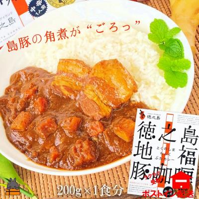 ふるさと納税 徳之島町 〜島豚の角煮が“ごろっと"入った〜徳之島豚角煮カレー(中辛)(1箱)[ポストイン配送]