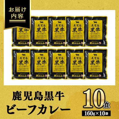 ふるさと納税 肝付町 鹿児島黒牛 レトルト ビーフカレー (160g×10P)　A91018 |  | 03