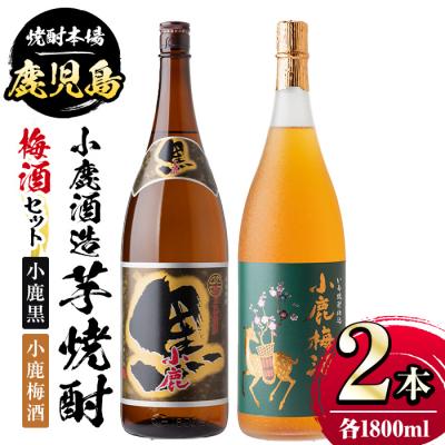 ふるさと納税 肝付町 小鹿酒造芋焼酎・梅酒セット!小鹿黒・小鹿梅酒(各1800ml・計2本)