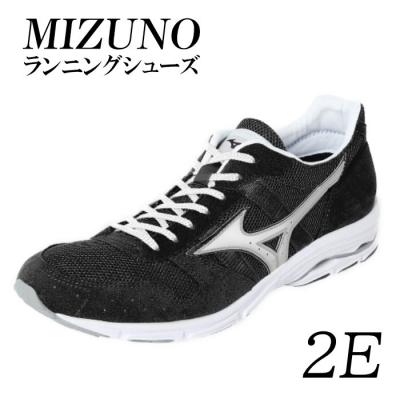 ふるさと納税 宍粟市 ミズノランニングシューズ【ブラック×メタル