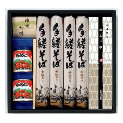 ふるさと納税 福島市 手縒そば・なめこ缶詰合せ No.0095