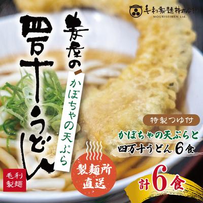 ふるさと納税 四万十市 [数量限定]四万十うどんとカボチャの天ぷら6食入り 26-796