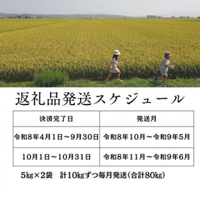 ふるさと納税 秩父別町 【新米予約受付中】令和8年産 無洗米ゆめぴりか定期便80kg(毎月)【R8UC-21】 |  | 01
