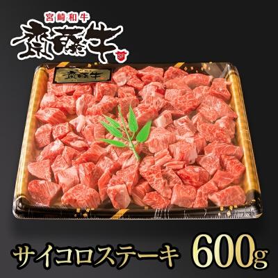 ふるさと納税 西都市 宮崎和牛 齋藤牛[約600g]黒毛和牛サイコロステーキ[2256]