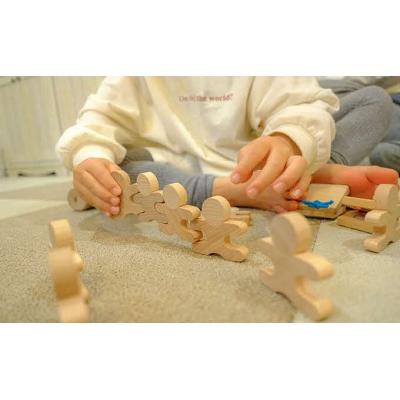 ふるさと納税 飯能市 遊び方いろいろ! 人型木製積み木! 「忍者112ピース(木製BOX箱入り)」