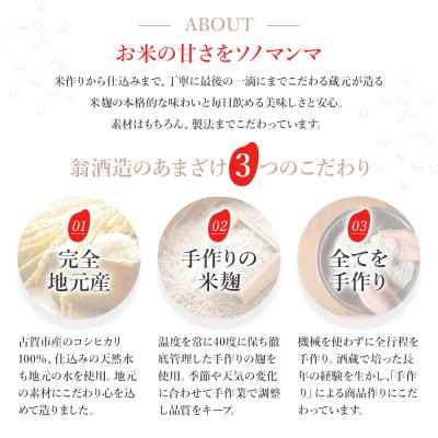 ふるさと納税 古賀市 甘酒(900ml×12本)翁酒造株式会社の画像