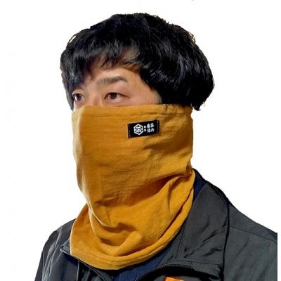 ふるさと納税 熊野市 熊野番茶染め ネックゲイター 金茶色(チタン媒染)