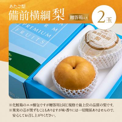 ふるさと納税 瀬戸内市 備前横綱梨(あたご梨) 2玉 (1玉1〜1.4kg)贈答箱 岡山県産 [No.5735-0953]の画像