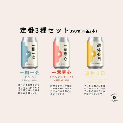 ふるさと納税 京都市 【京都醸造】京都発のクラフトビール!3種飲み比べ6本セット | ビール 人気 セット |  | 02