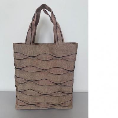 ふるさと納税 飯能市 畳屋さんのヘリバッグ[手さげ(横はぎ)]茶色