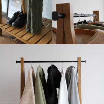 ふるさと納税 加西市 ハンガーラック Rasic Hanger Rack 棚付き 木製 おしゃれ[No5698-0689] |  | 02