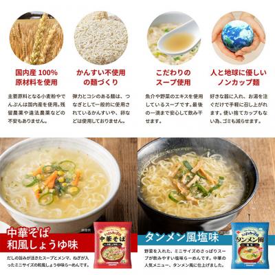 ふるさと納税 関市 お湯を注ぐだけ!ミニノンカップ麺らーめんセット20食(醤油・塩×各10食) |  | 02