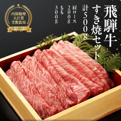 ふるさと納税 下呂市 [冷凍]飛騨牛すき焼セット (肩 200g もも 300g) [22-7]
