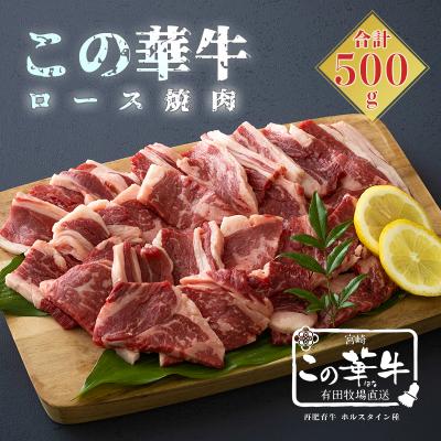 ふるさと納税 高原町 有田牧場直送 薬剤不使用 この華牛ロース焼肉 500g