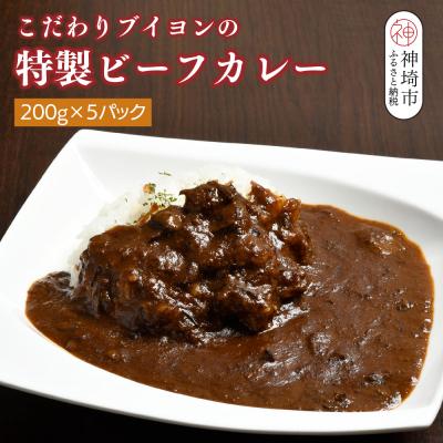 ふるさと納税 神埼市 [熟成3日]こだわりブイヨンの特製ビーフカレー 200g×5パック (H077102)