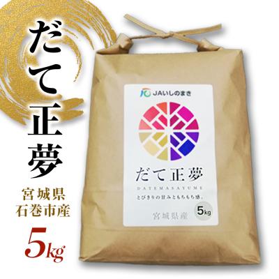 ふるさと納税 石巻市 米 令和7年産 宮城県産 だて正夢 精米 5kg プレミアム ブランド米 石巻 JAいしのまき 国産