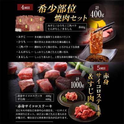 ふるさと納税 加西市 神戸牛 定期便 6ヶ月 食べ比べセット 焼肉用肉 すき焼き用肉 すじ肉 [No5698-0795] |  | 03