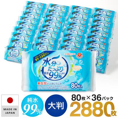 ふるさと納税 小牧市 水分たっぷり純水99% おしりふき80枚入×36個(3P×12セット) [032T01] | 