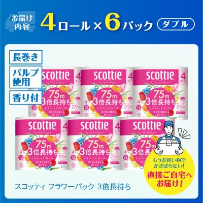 ふるさと納税 富士市 スコッティ フラワーパック トイレットペーパー ダブル 3倍巻き 日用品 人気 |  | 02
