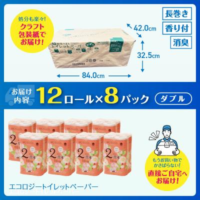 ふるさと納税 富士市 192ロール相当 トイレットペーパー ダブル 96ロール エコロジー 2倍巻き 日用品(a1574) |  | 02