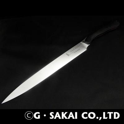 ふるさと納税 関市 NYAIFE KITCHEN 刺身包丁 ブラック/パープル シャムネコver