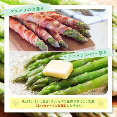 アスパラ ふるさと納税 津別町 【先行受付】R8年産 アスパラガス 1kg 山内農園