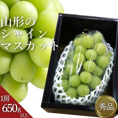 ふるさと納税 長井市 [期間限定][2026年発送]「秀品」山形のぶどう(シャインマスカット)650g以上×1房