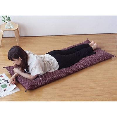 ふるさと納税 京都市 [洛中高岡屋]カバータイプごろ寝敷きふとん&lt;ゆったりサイズ&gt;(パープル系)