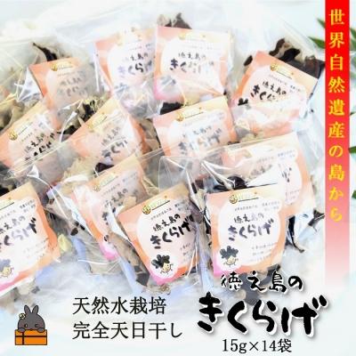 ふるさと納税 徳之島町 〜コリコリ食感がたまらない〜徳之島産乾燥きくらげ(15g×14袋)
