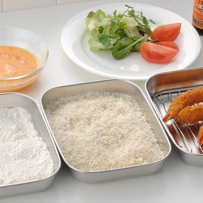ふるさと納税 三条市 角型バットセット小 シンプルで使いやすい ステンレス製 ふた付き キッチン用品【010P146】 |  | 02