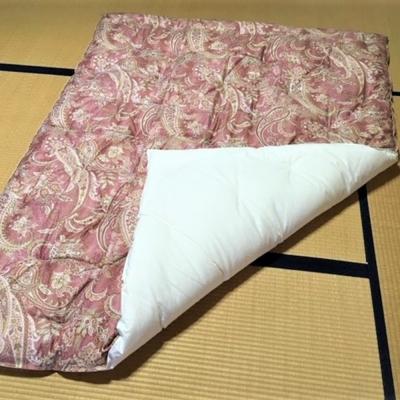 ふるさと納税 南あわじ市 『洋風仕立て』素朴なコットン肌布団&lt;抗菌・防ダニ&gt;/シングル・ピンク